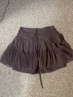 POPFLEX Layered Tulle Skort in Mauve Purple